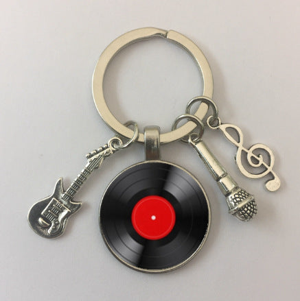 卸売ビニールレコードレトロ蓄音機ガラスメタルキーホルダー